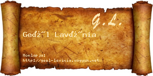 Geél Lavínia névjegykártya