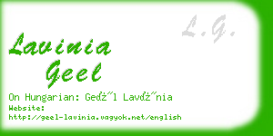 lavinia geel business card